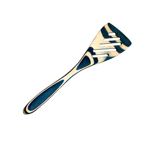 Island Bamboo Pakka Wood Mini Slotted Spatula 8'', Multiple Colors
